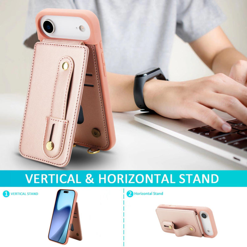 iPhone Air hoesje met pasjeshouder en draagkoord