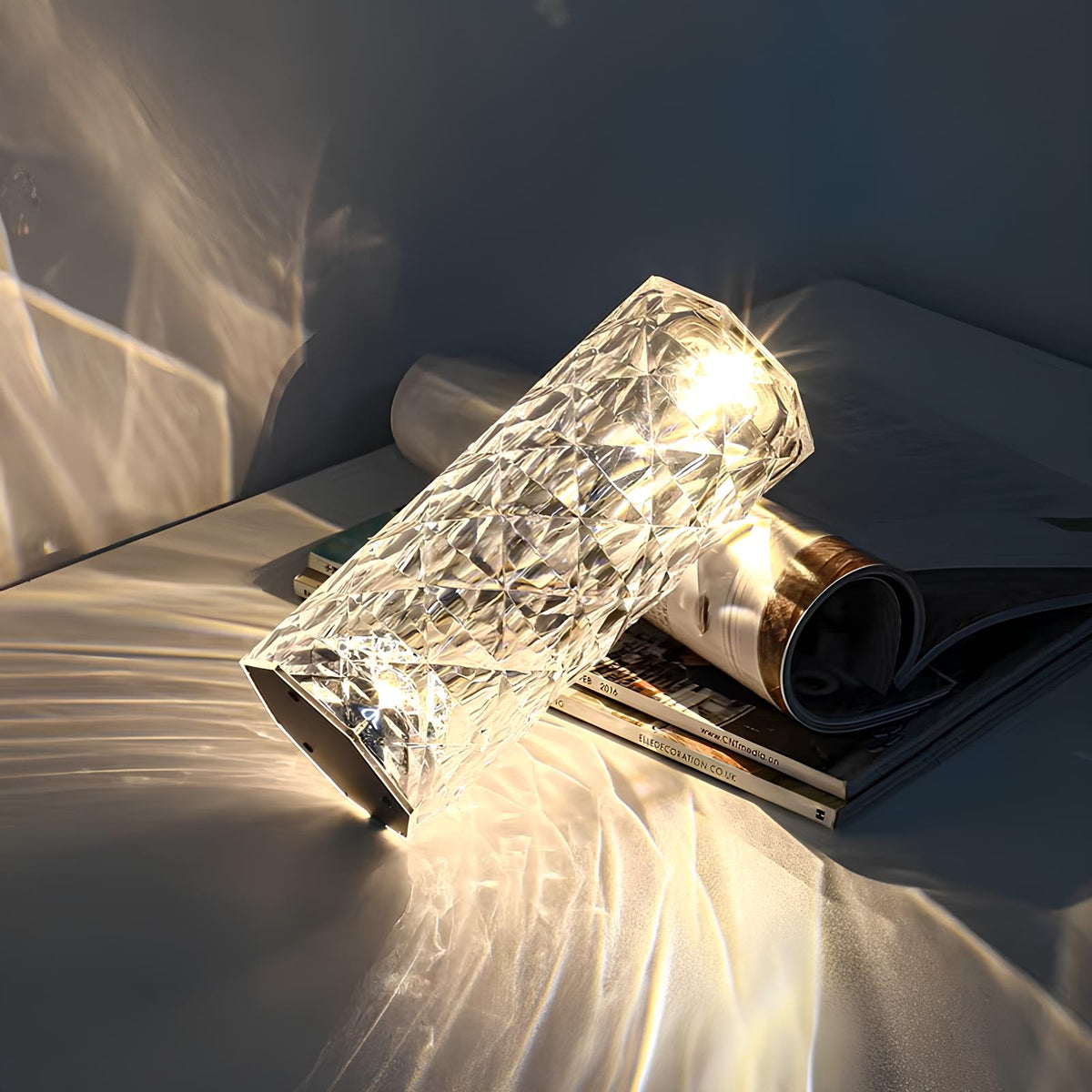 Lumio Baso Sparkling Crystal Touch tafellamp