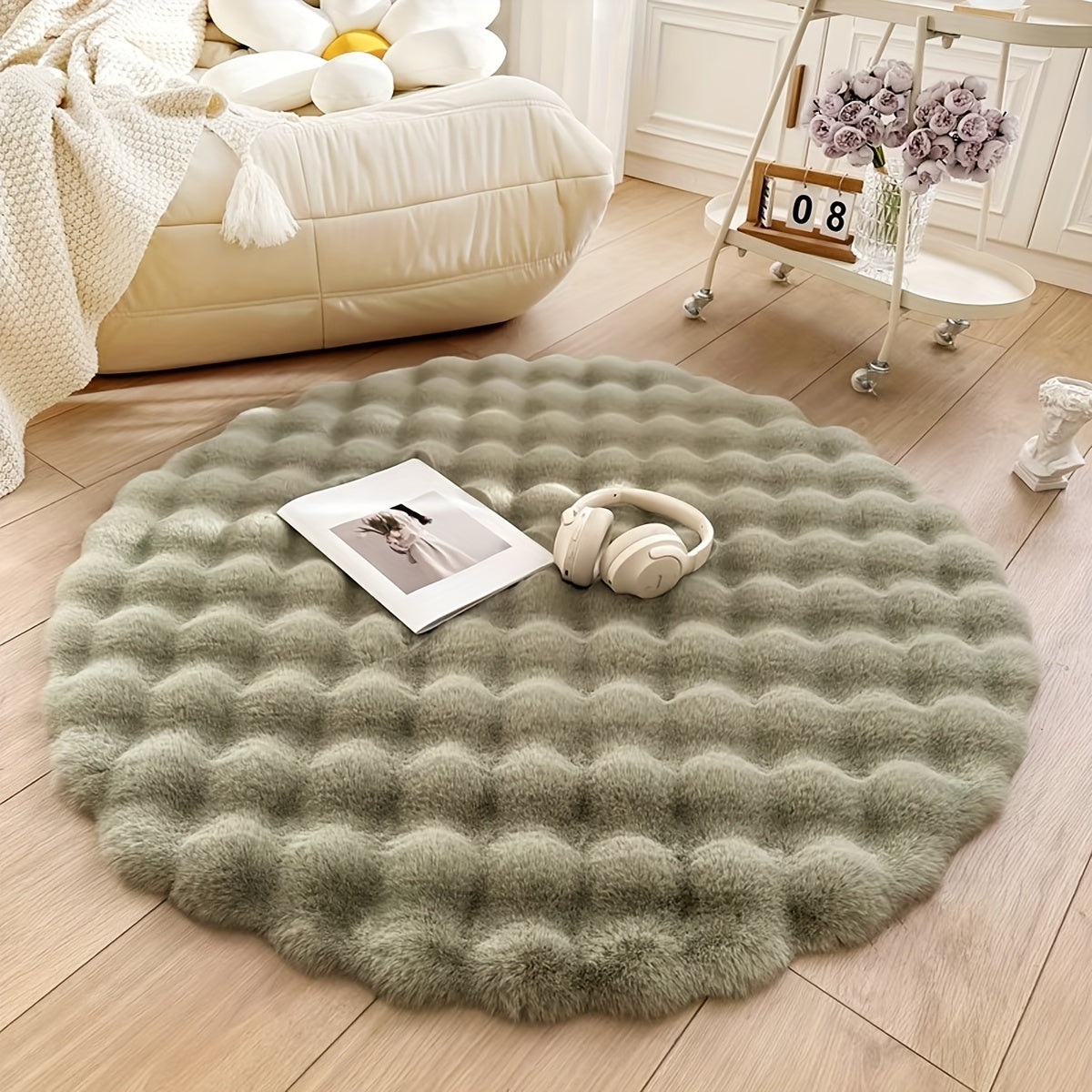 Cloud Comfort rond bubble vloerkleed