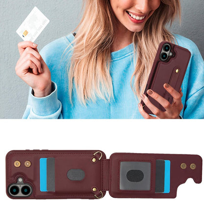 iPhone 17 Hoesje met Pasjeshouder en Draagkoord
