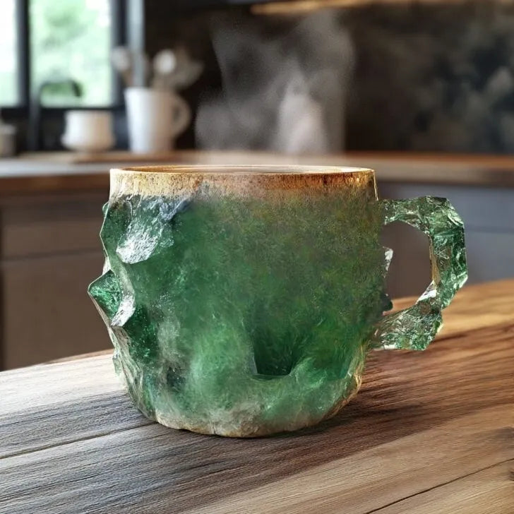 AuraStone handgemaakte koffiekop van mineraalsteen