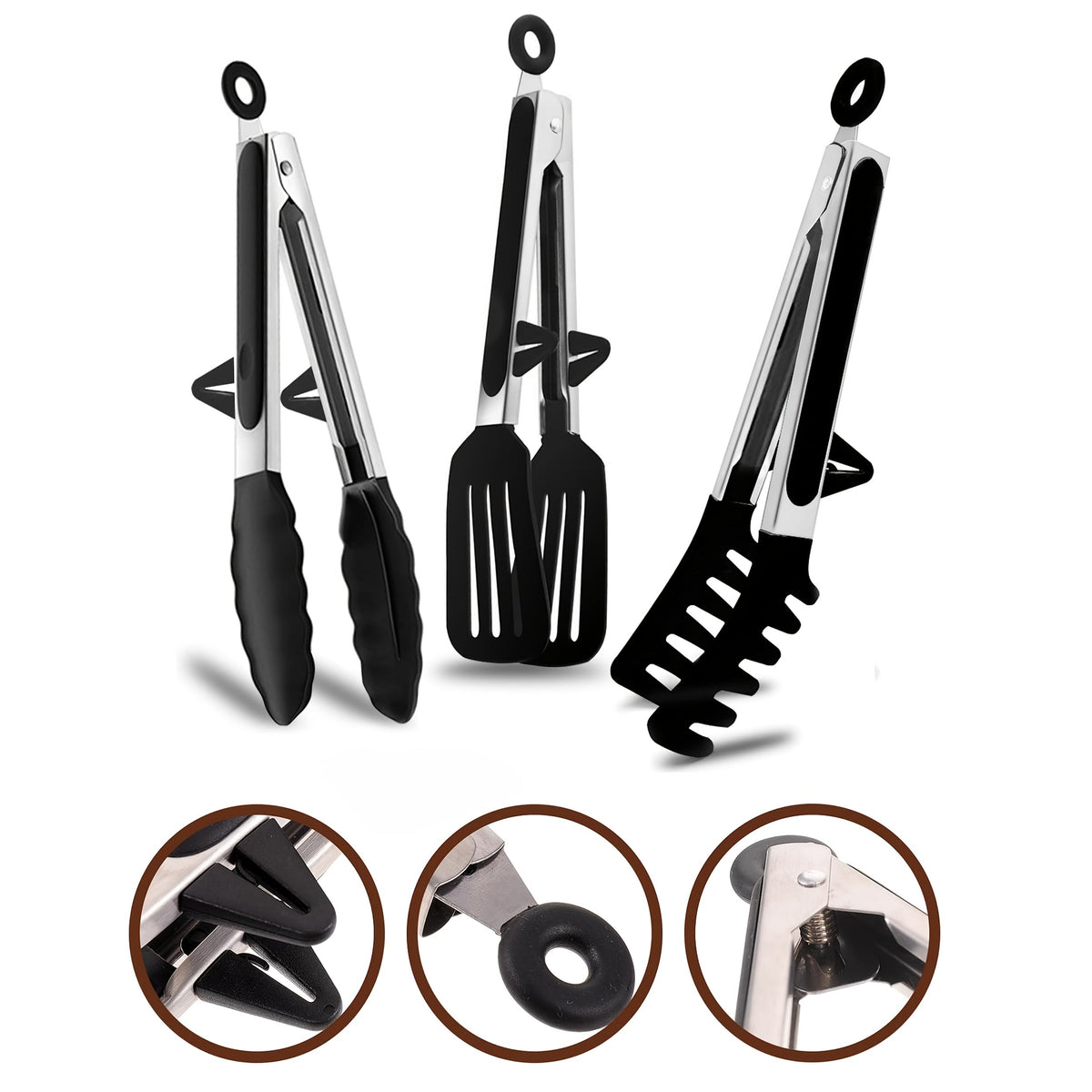 GripMaster hittebestendige BBQ-tangenset