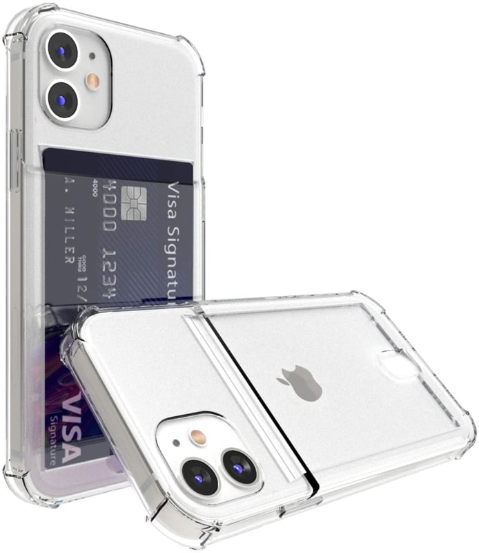 iPhone 12 / 12 Pro Transparant TPU Hoesje Met Pasjesvakje