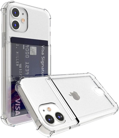 iPhone 15 transparant TPU hoesje met pasjesvak