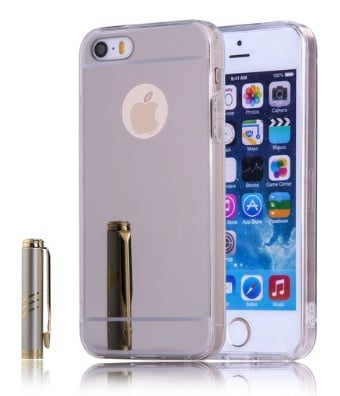 iPhone 5 / 5S / SE TPU bling spiegel hoesje