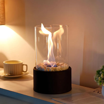 FlameAura glazen olielamp