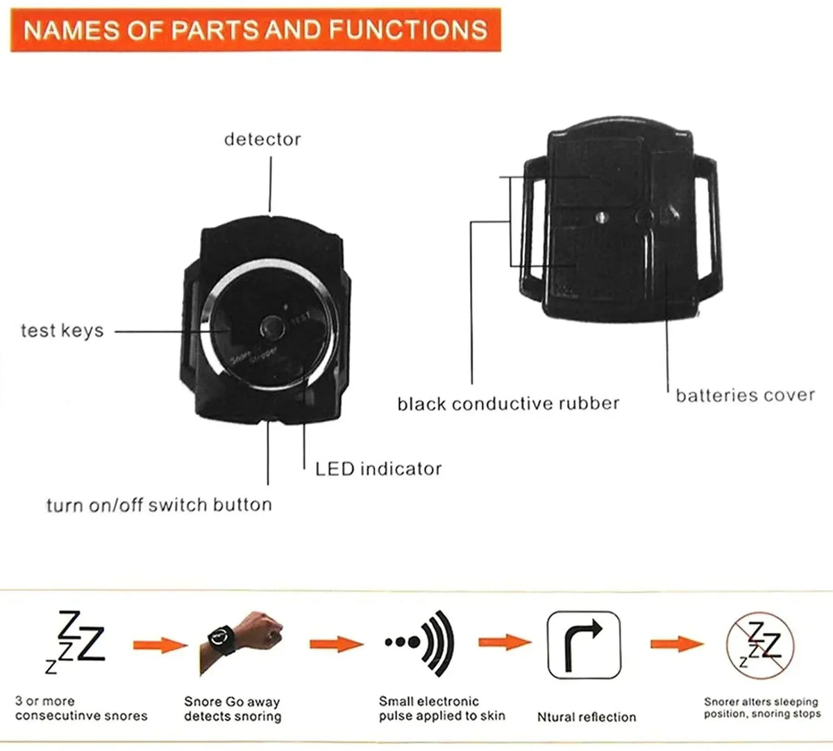 SnoreFree slimme anti-snurk armband