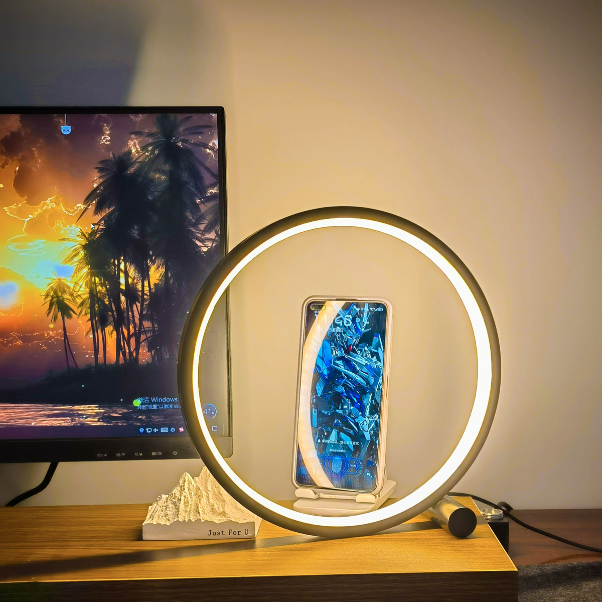 Halo cirkelvormige nachtkastlamp