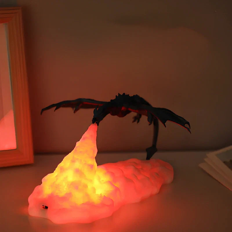 Dracarys oplaadbare 3D draaklamp