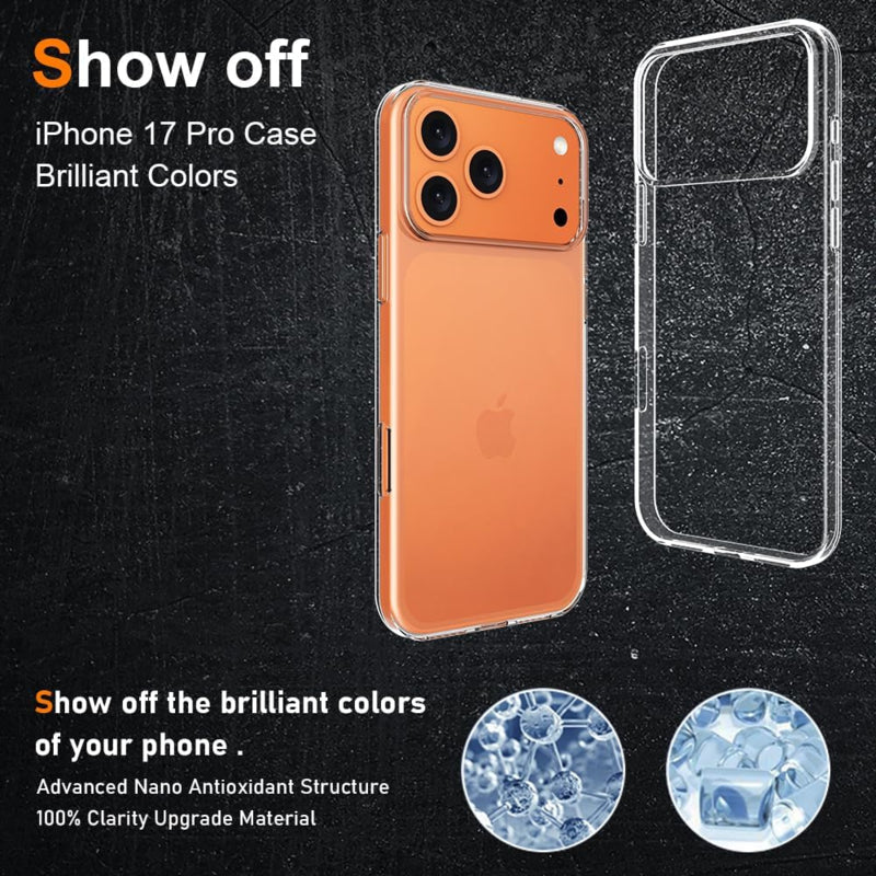 Premium Soft TPU Hoesje Transparant voor iPhone 17 Pro