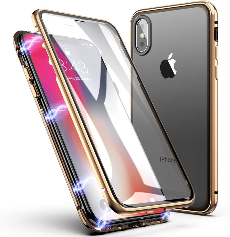 iPhone XR magnetisch hoesje met dubbelzijdig glas