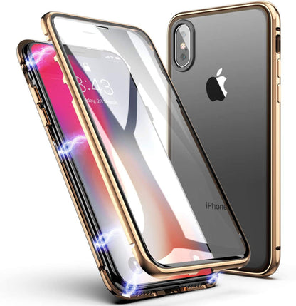 iPhone XR magnetisch hoesje met dubbelzijdig glas