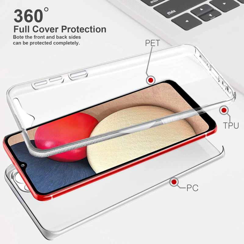 Galaxy A02s 360° transparant hybride hoesje