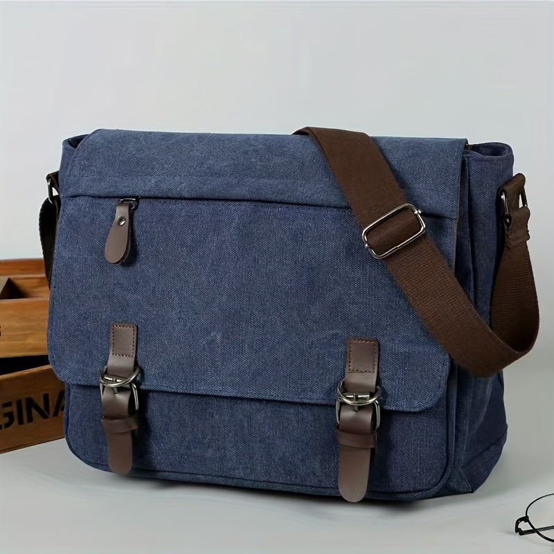 CanvasVault vintage canvas messengertas