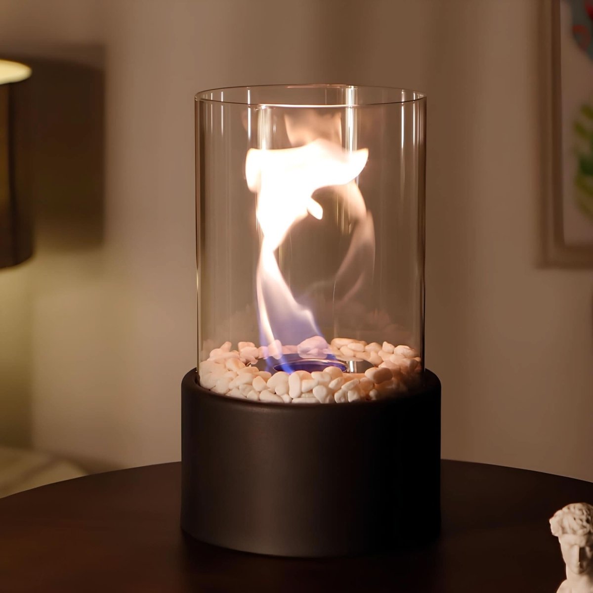 FlameAura glazen olielamp