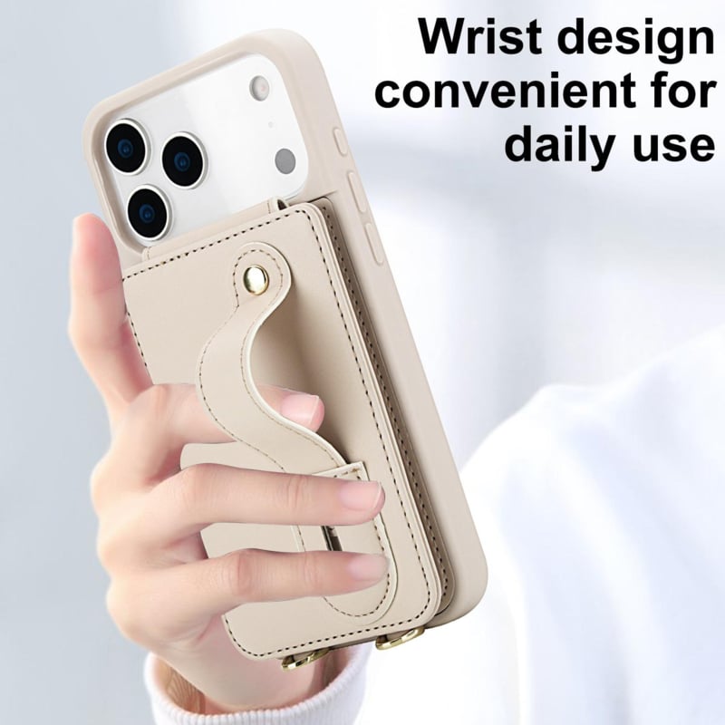 iPhone 17 Pro hoesje met pasjeshouder en draagkoord
