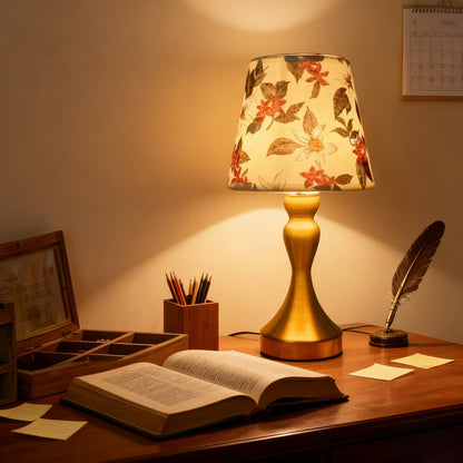 Retro stoffen LED tafellamp