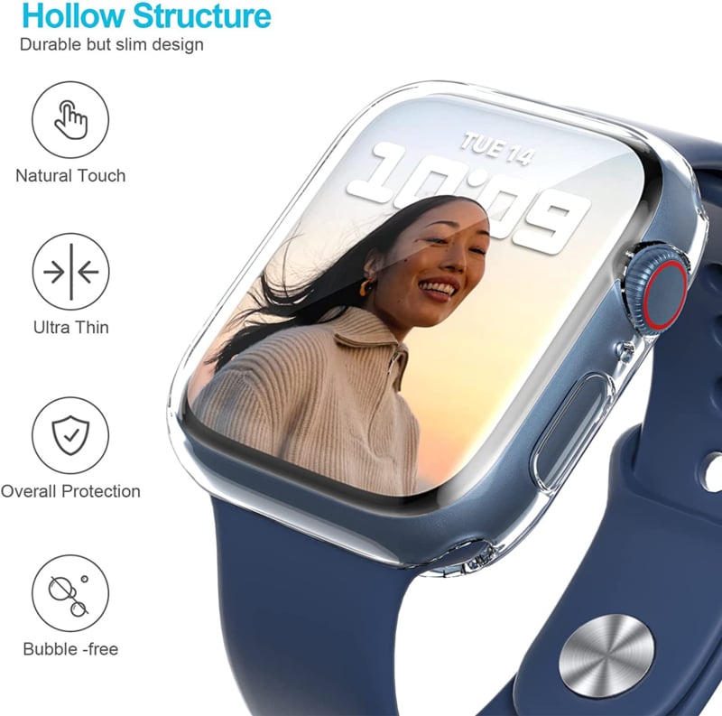 Apple Watch 7/8/9 transparant TPU hoesje