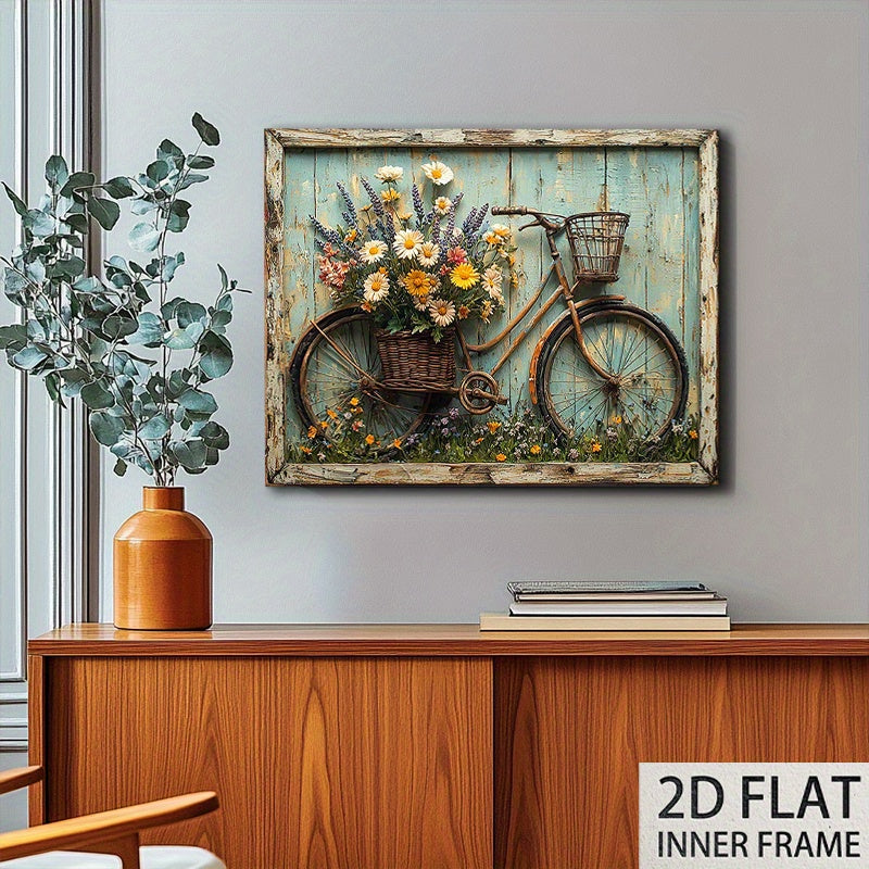 BloomRide vintage canvas schilderij