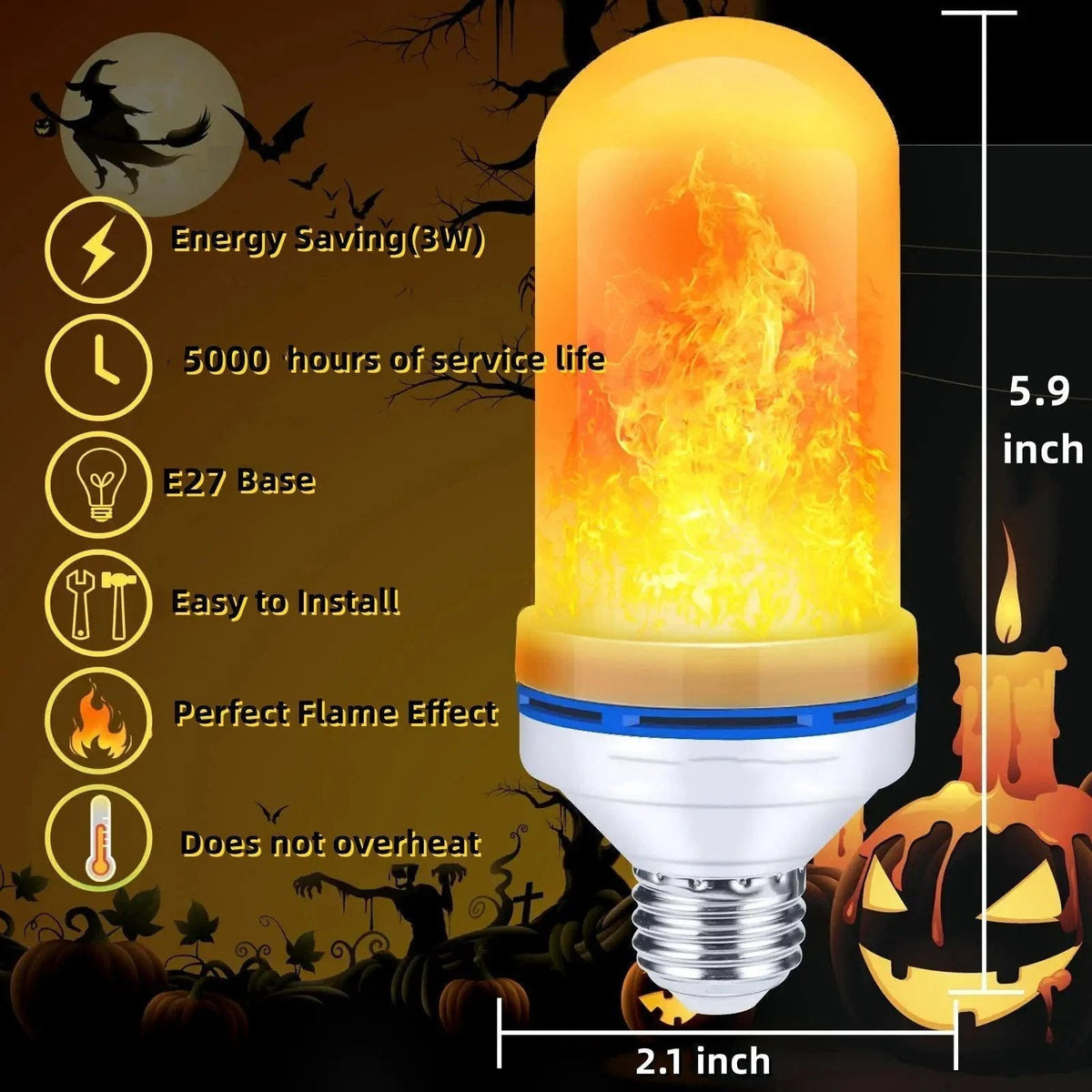 BlazeBulb LED vlamlamp met vlameffect