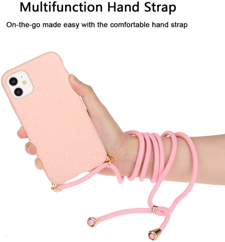 iPhone 15 crossbody TPU hoesje met koord