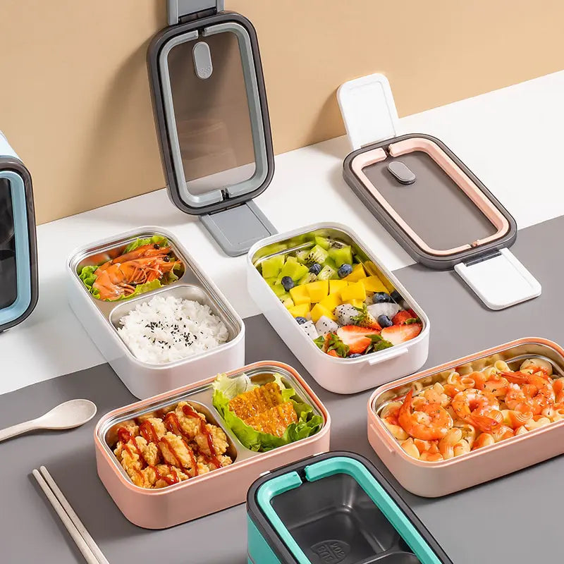 MealMate 2-laagse RVS bento lunchbox