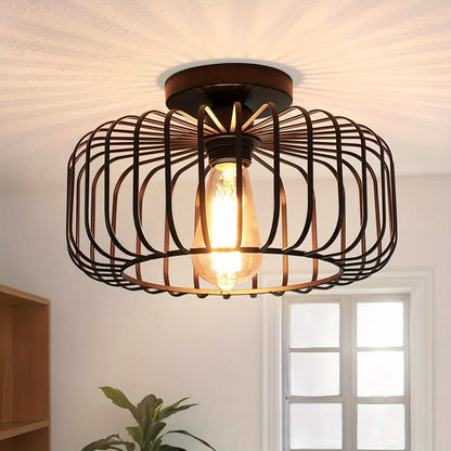 Moderne zwarte metalen plafondlamp