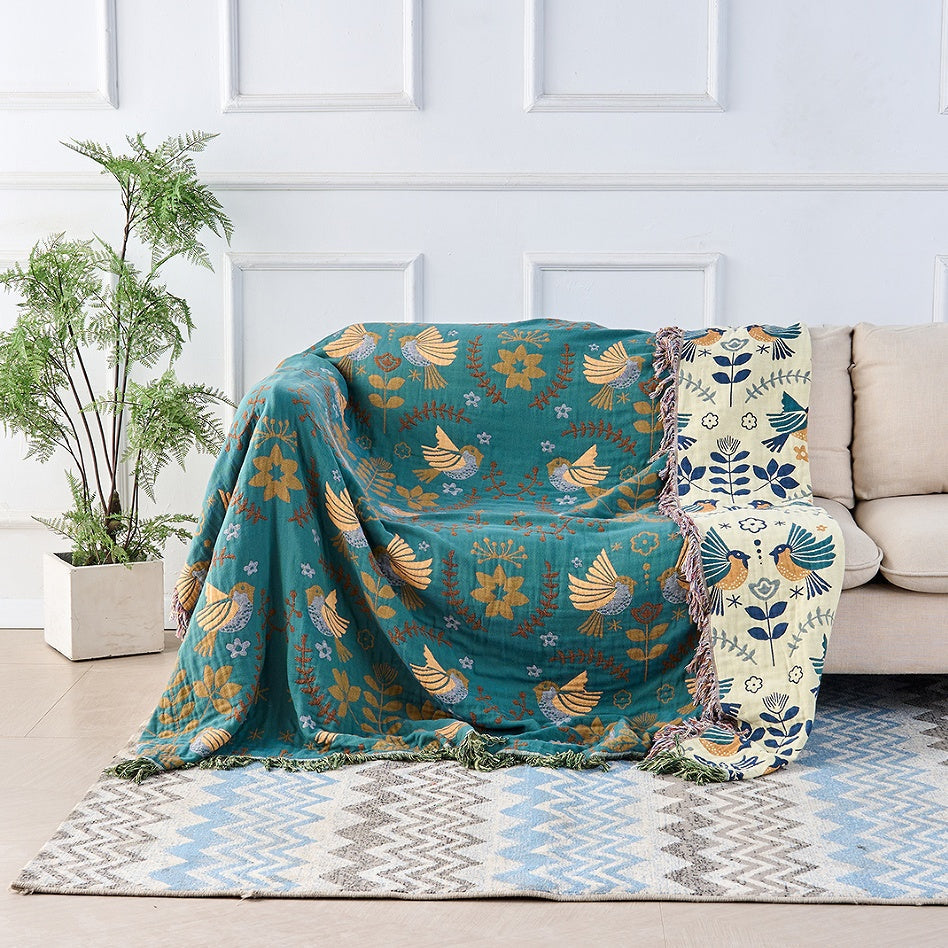 Scandinavische katoenen deken omkeerbaar plaid