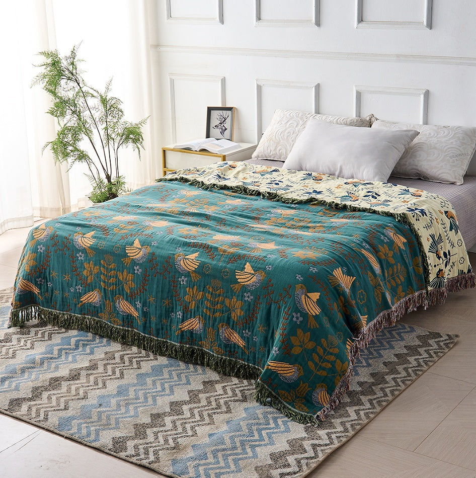 Scandinavische katoenen deken omkeerbaar plaid