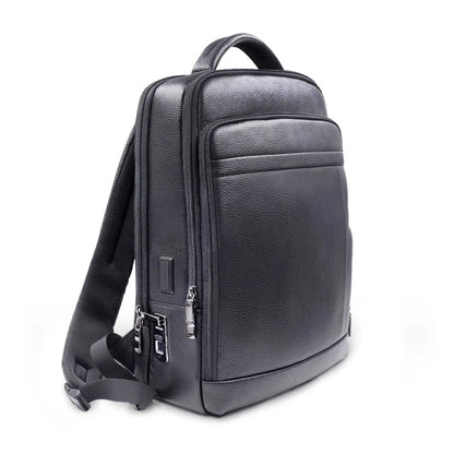 Premium Leren Rugzak met Vingerafdrukslot