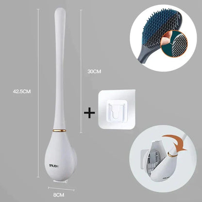 BrushPro hygiënische toiletborstel met houder