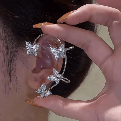 FlutterGleam vlinder clip-on oorbellen