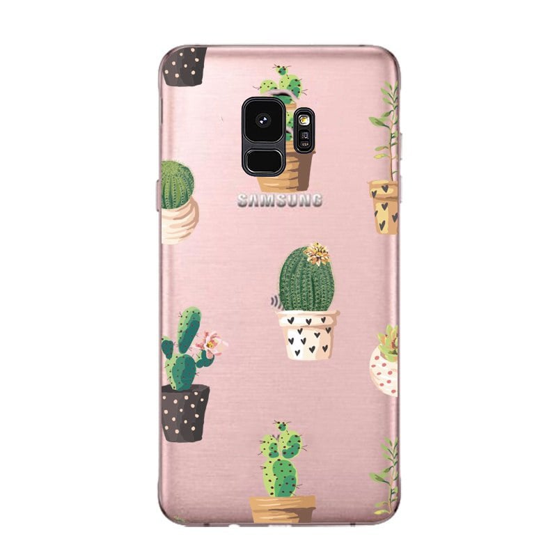 Galaxy S9 Plus TPU hoesje cactus print