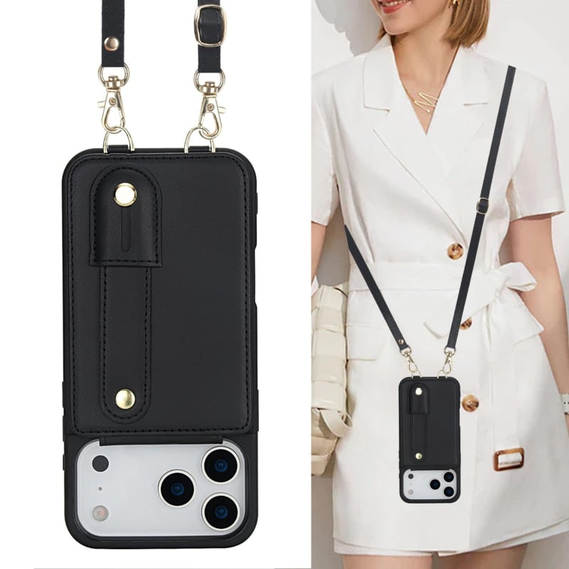 iPhone 17 Pro hoesje met pasjeshouder en koord