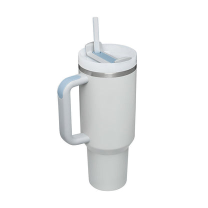 ChillMate isolerende beker met handvat en rietje
