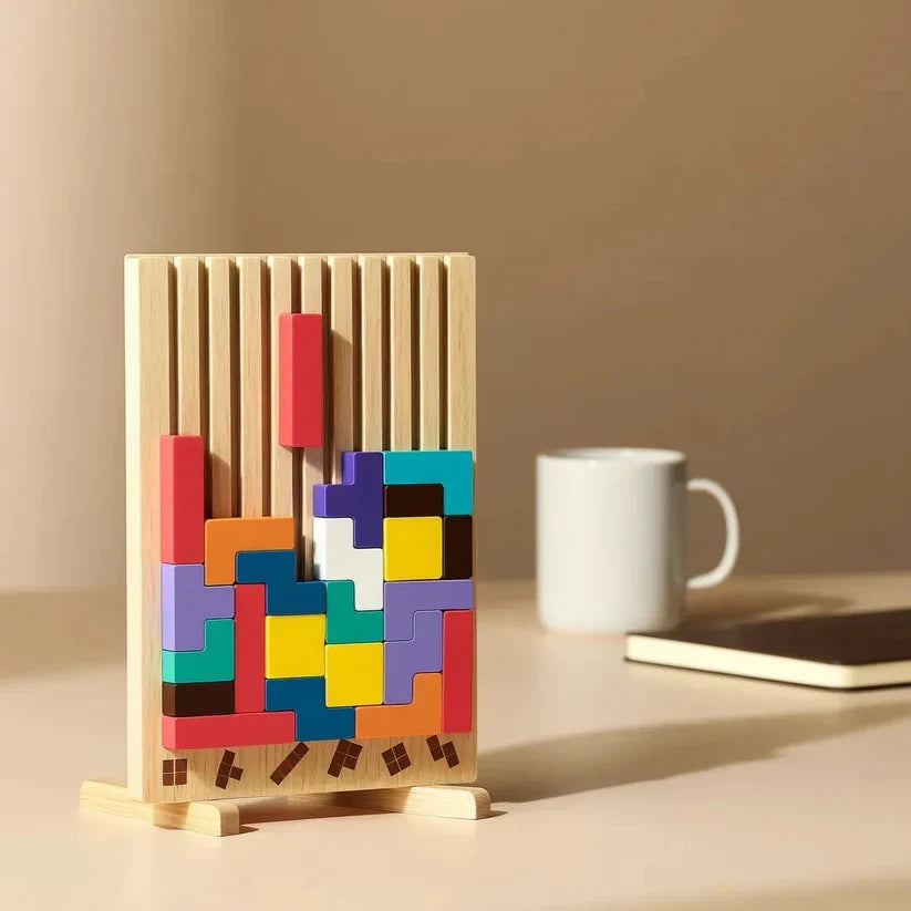 Houten puzzelbord voor creatieve pauzes