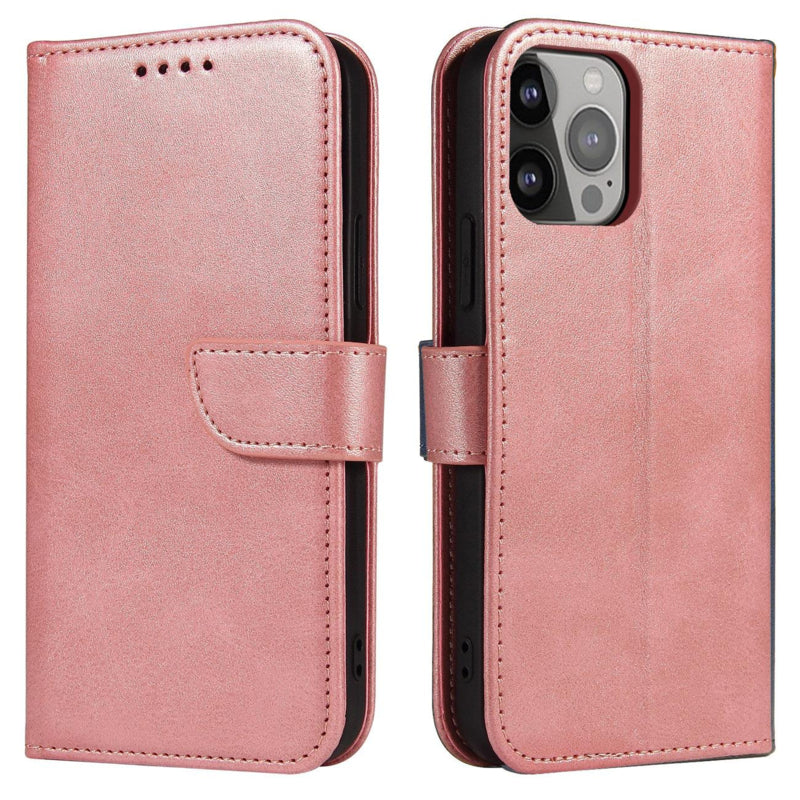 Galaxy S24 Plus PU-leren bookcase portemonnee hoesje roze