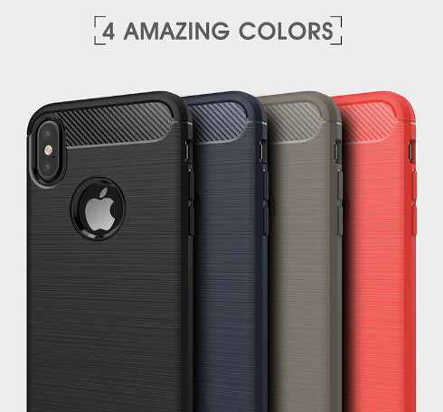 Brushed Armor TPU Hoesje voor iPhone X / Xs