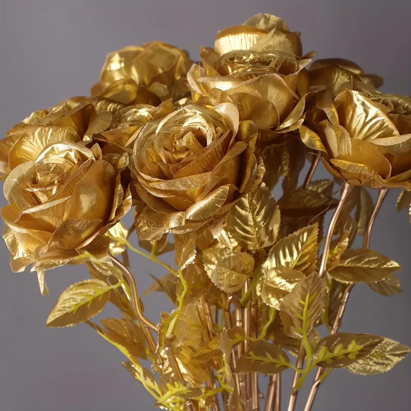 Geglaceerde gouden kunst rozen