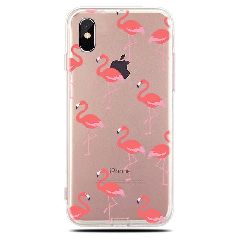 iPhone X / Xs Soft TPU Hoesje Flamingo
