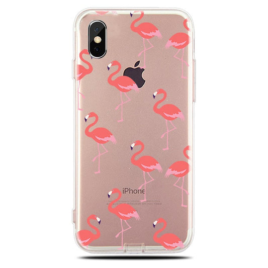 iPhone X / Xs Soft TPU Hoesje Flamingo
