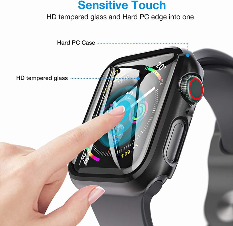 Apple Watch 7/8/9 41mm hoesje met screenprotector