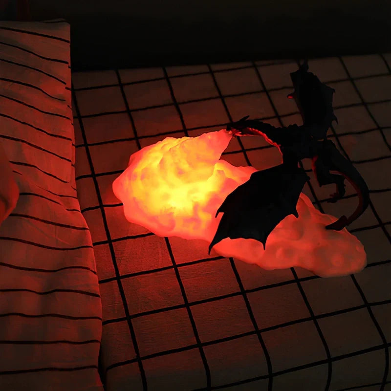 Dracarys oplaadbare 3D draaklamp