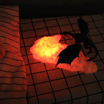 Dracarys oplaadbare 3D draaklamp