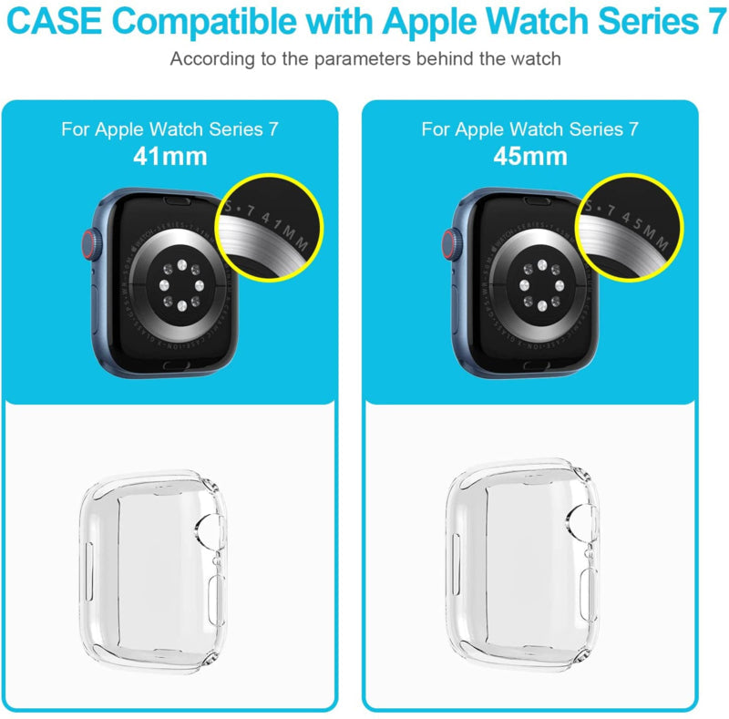 Apple Watch 7/8/9 transparant TPU hoesje