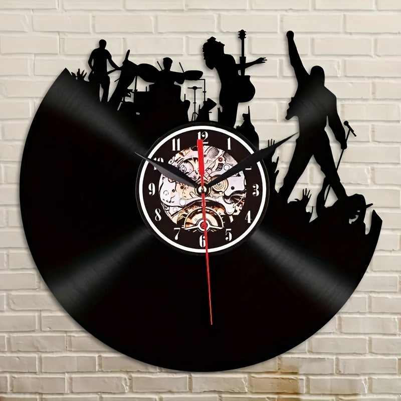 CrownTune vintage vinyl wandklok