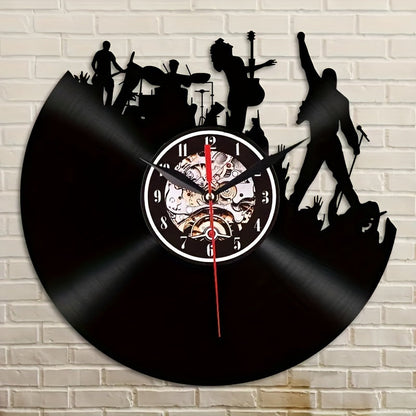 CrownTune vintage vinyl wandklok