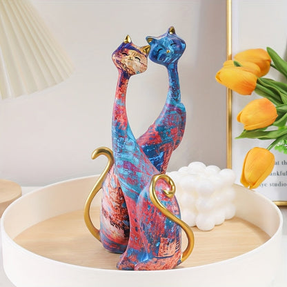 Kattenbeeldjes decoratieve harssculpturen