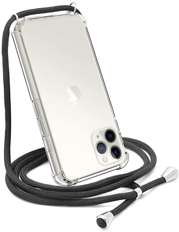 iPhone 14 Pro Max transparant TPU hoesje met koord