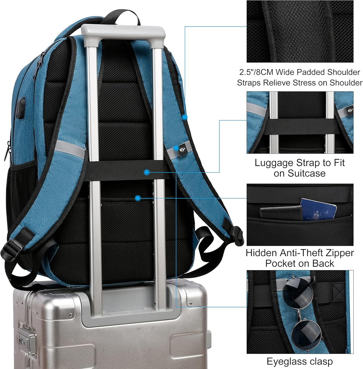 TechPro waterdichte laptop rugzak